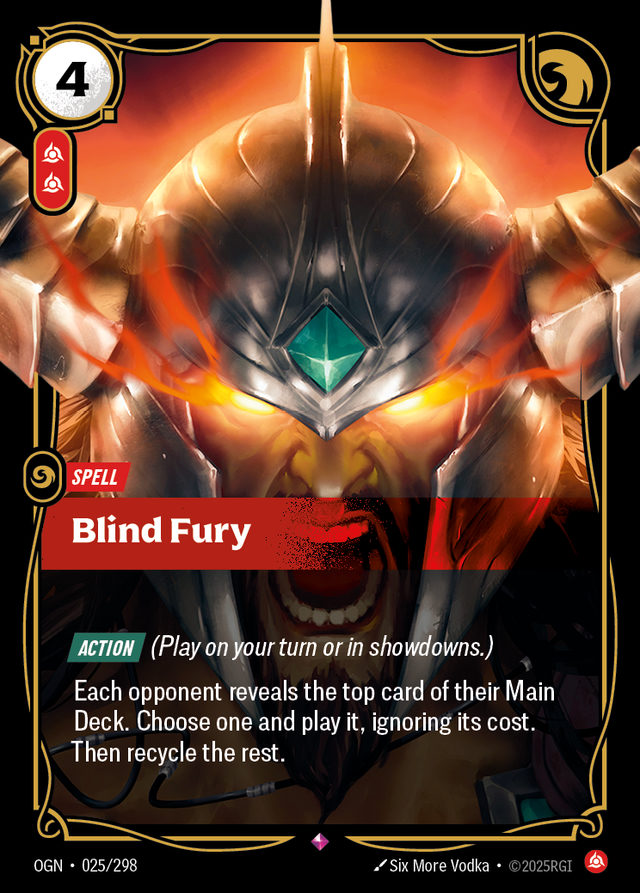 Blind Fury, card art